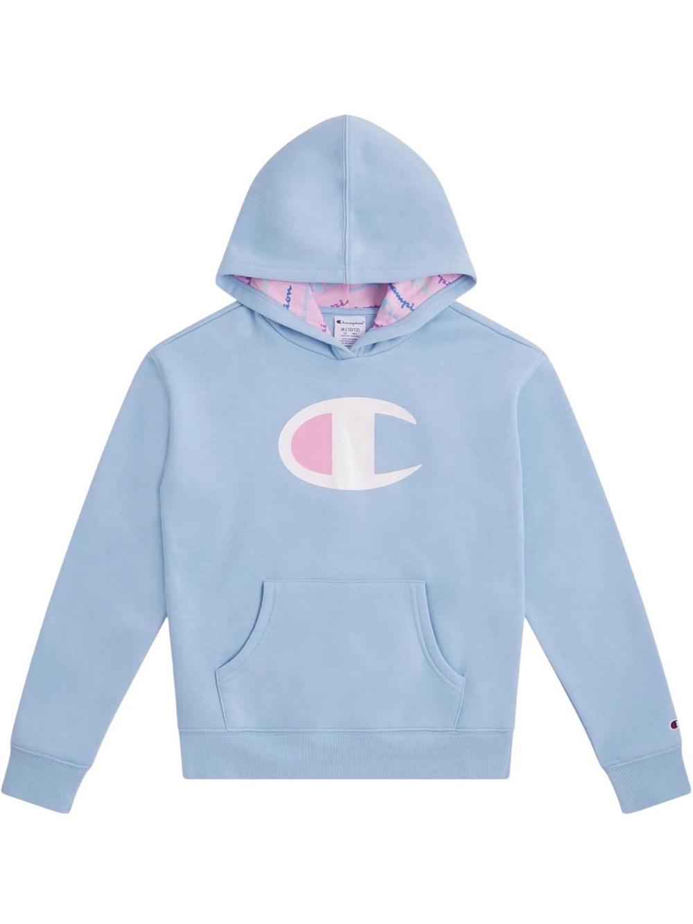 NWT Champion Size Small Kids' Light Blue Pull Over Hoodie with Logo
